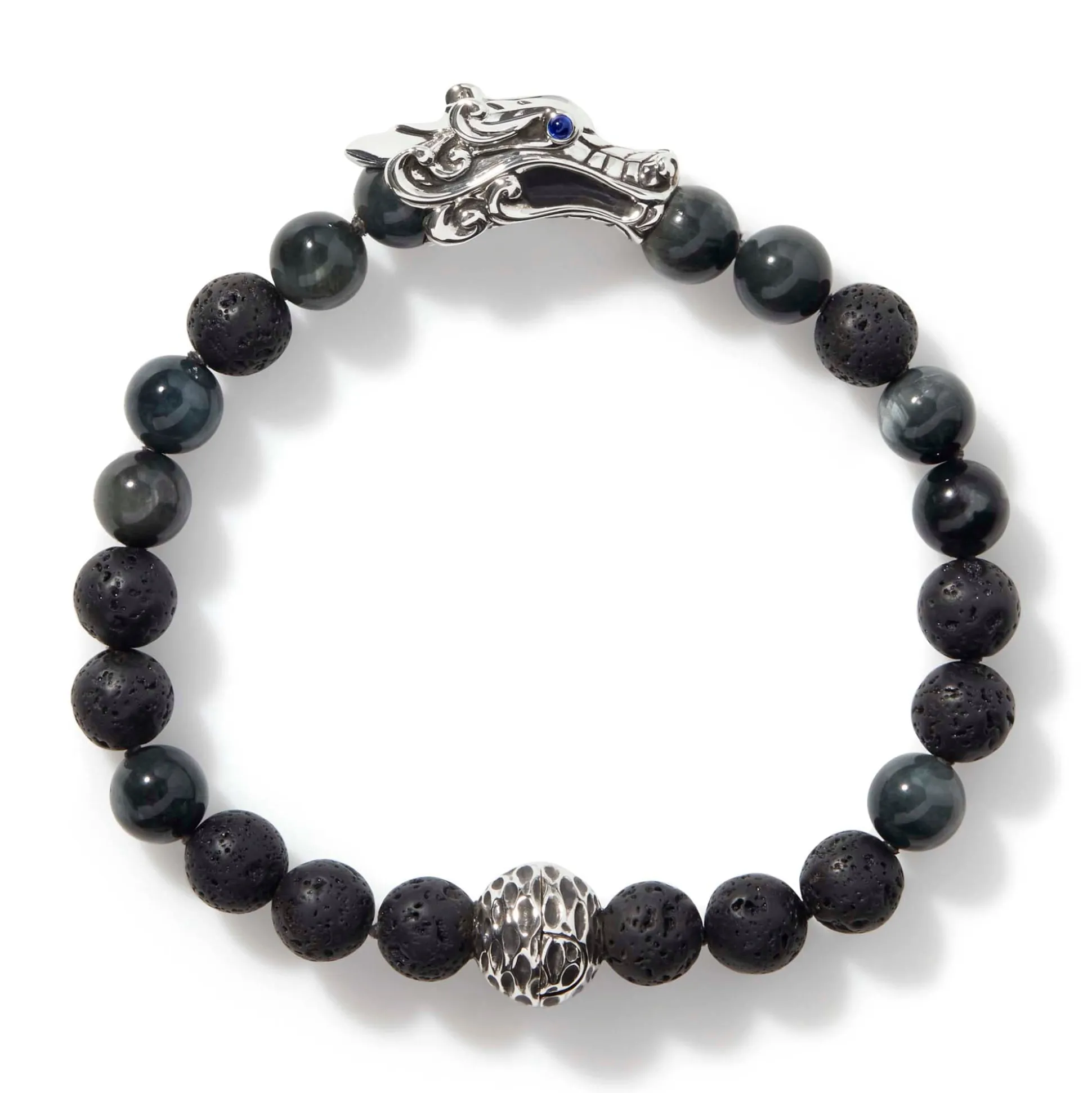 Men John Hardy Beads^Naga Beaded Bracelet, Sterling Silver