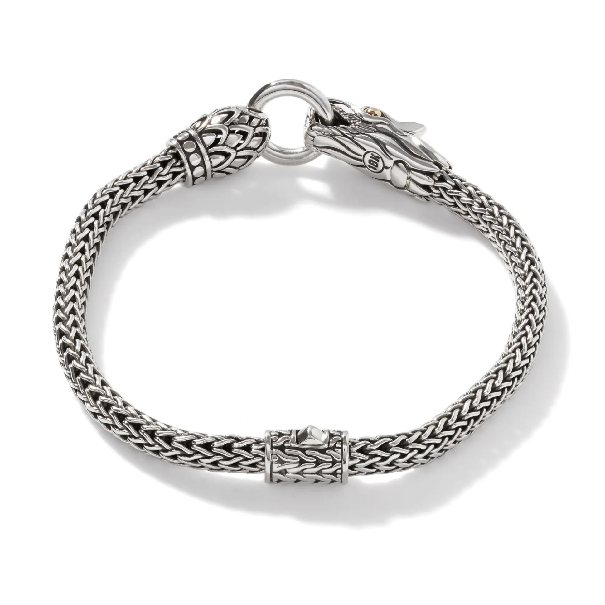 Men John Hardy Chains^Naga Bracelet, Sterling Silver, Gold, 5Mm