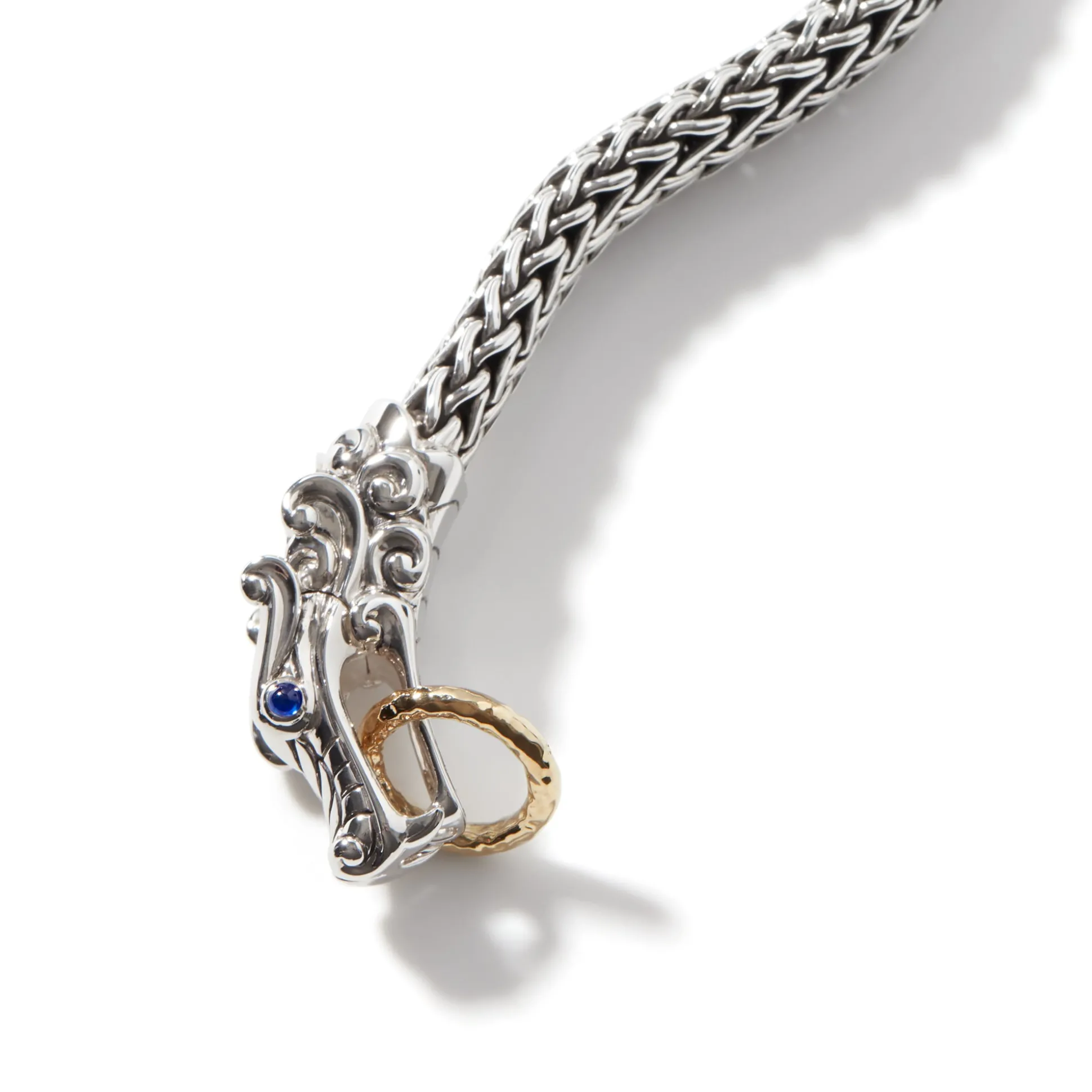 Men John Hardy Chains^Naga Bracelet, Sterling Silver, Gold, 10.5Mm