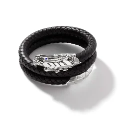 Women John Hardy Bangles & Cuffs^Naga Cuff In Leather, Sterling Silver