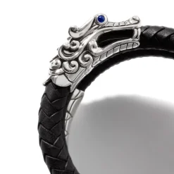 Women John Hardy Bangles & Cuffs^Naga Cuff In Leather, Sterling Silver