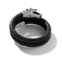 Women John Hardy Bangles & Cuffs^Naga Cuff In Leather, Sterling Silver