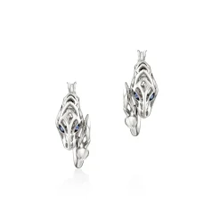 Women John Hardy Hoops^Naga Hoop Earring, Gold, Diamonds