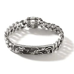 Men John Hardy Chains^Naga Id Bracelet, Sterling Silver