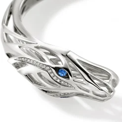 Women John Hardy Bangles & Cuffs^Naga Kick Cuff, Sterling Silver, Diamonds