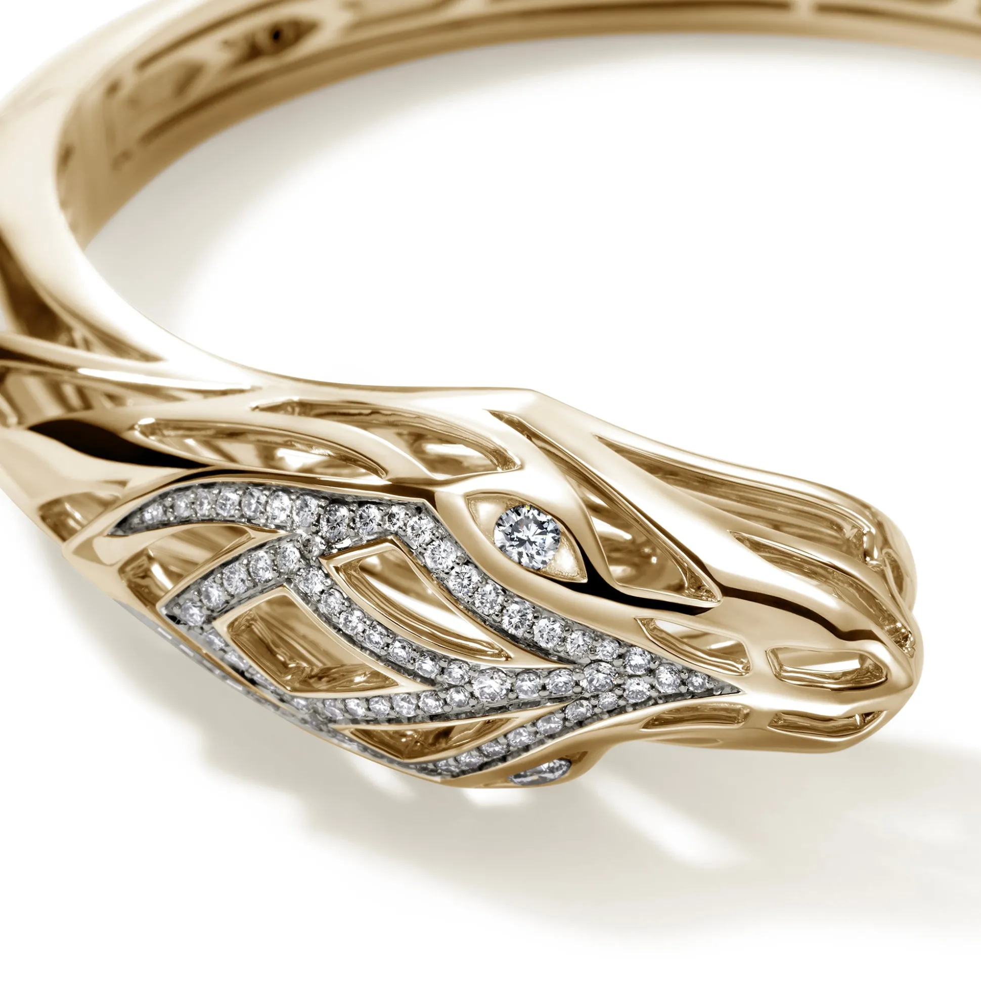 Women John Hardy Bangles & Cuffs^Naga Kick Cuff, Sterling Silver, Diamonds