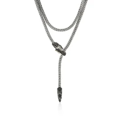 Women John Hardy Statement^Naga Lariat, Gold, Silver, Diamonds