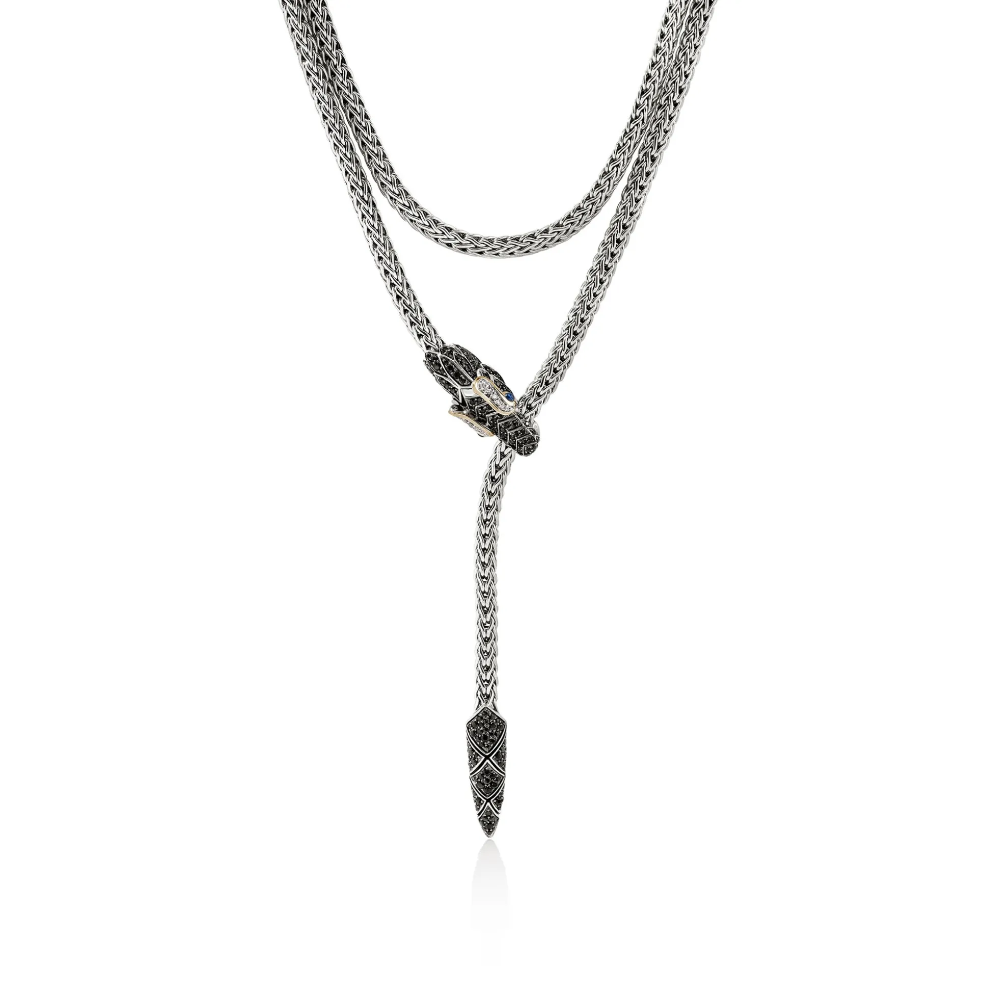 Women John Hardy Statement^Naga Lariat, Gold, Silver, Diamonds