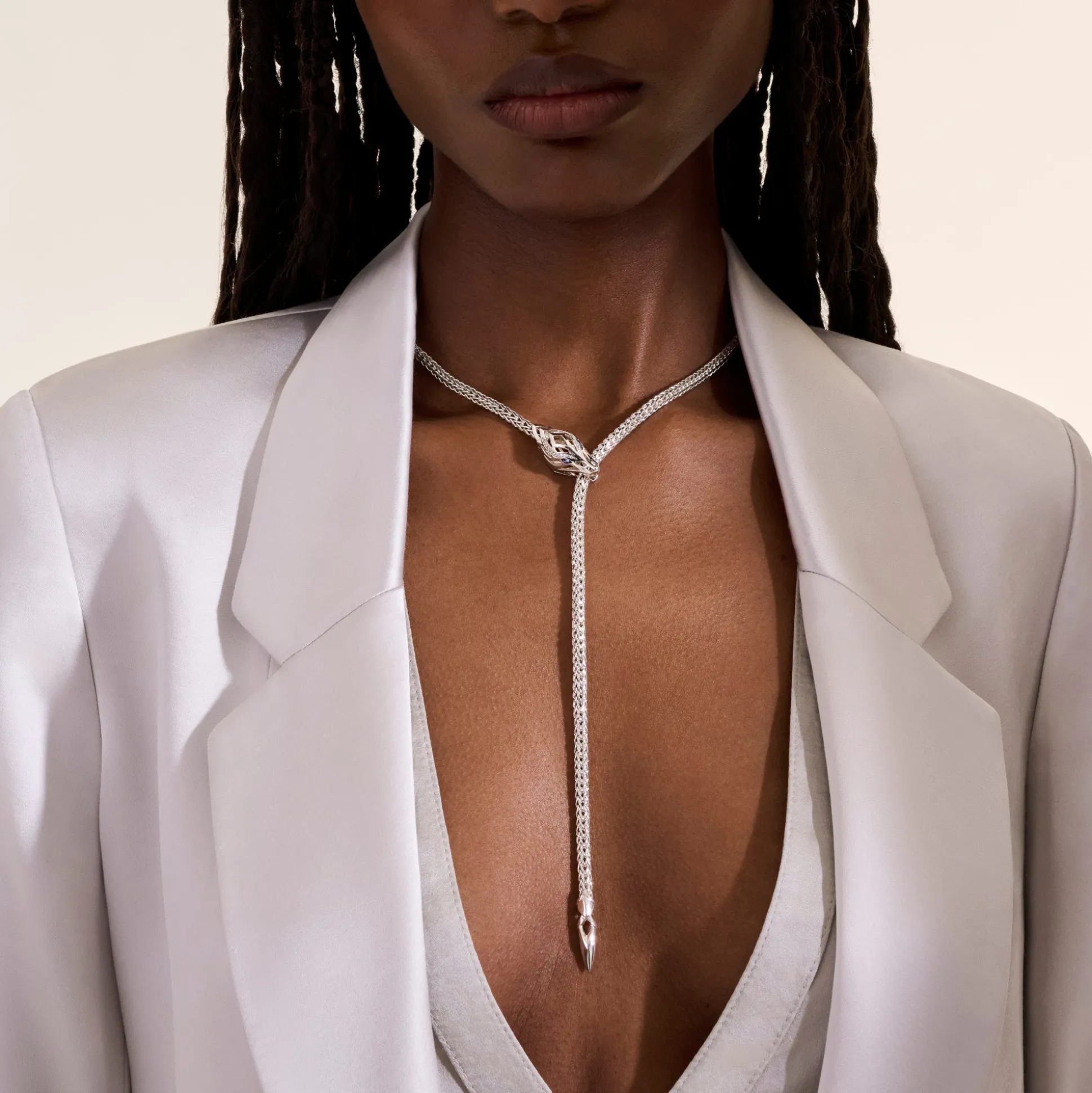 Women John Hardy Statement^Naga Lariat, Gold, Silver, Diamonds