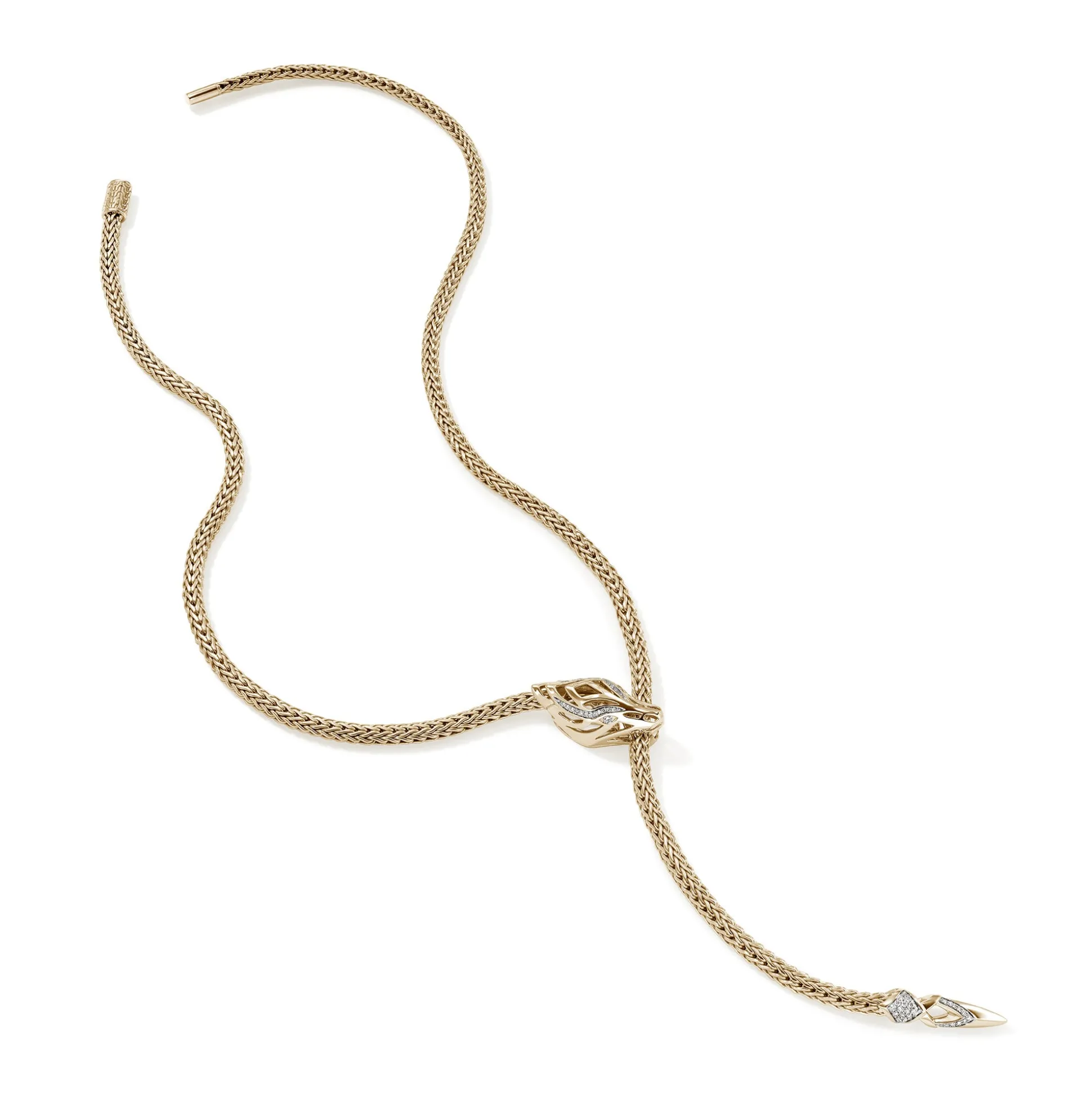 Women John Hardy Statement^Naga Lariat, Gold, Silver, Diamonds