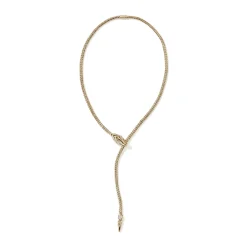 Women John Hardy Statement^Naga Lariat, Gold, Silver, Diamonds
