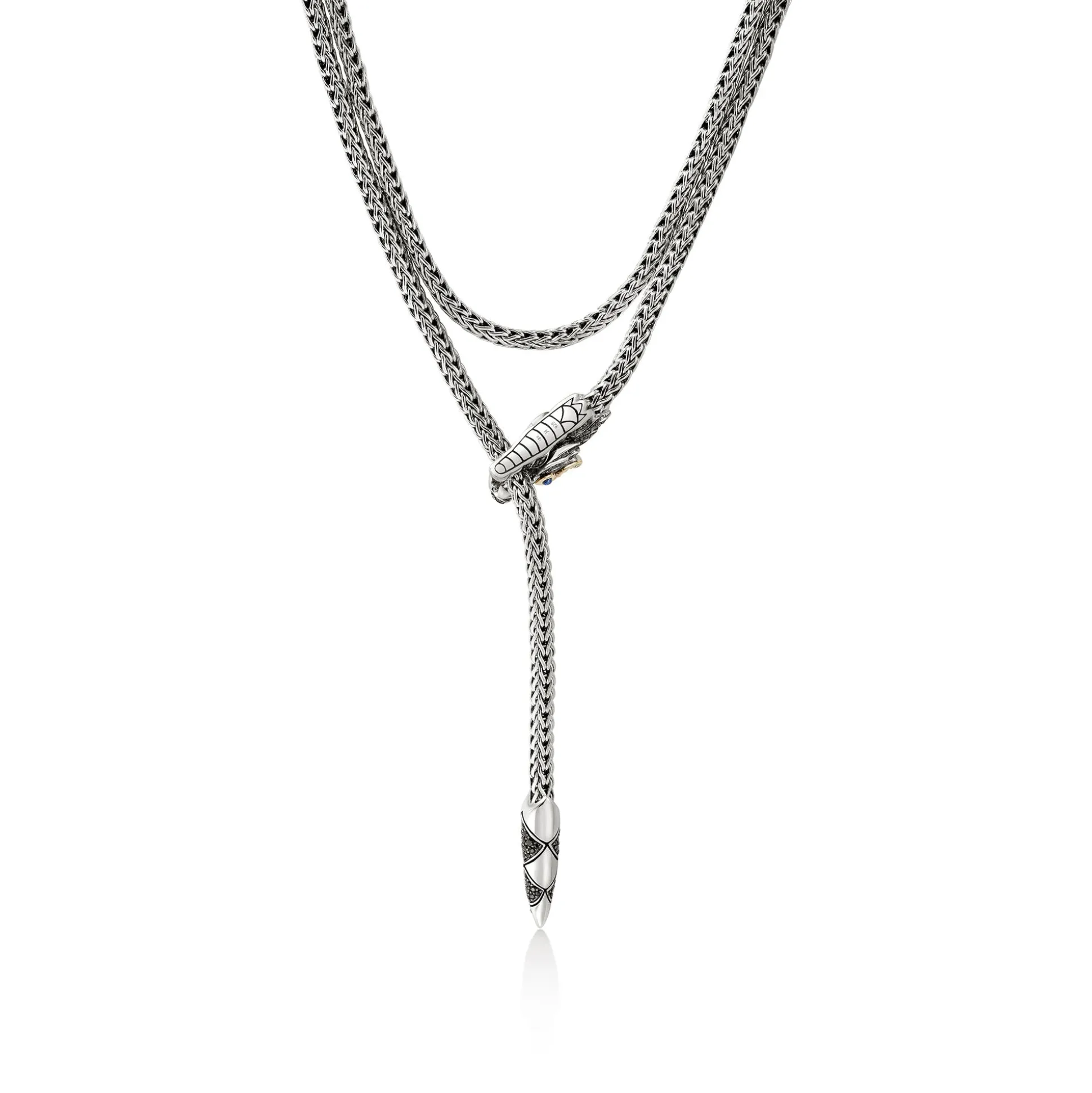 Women John Hardy Statement^Naga Lariat, Gold, Silver, Diamonds