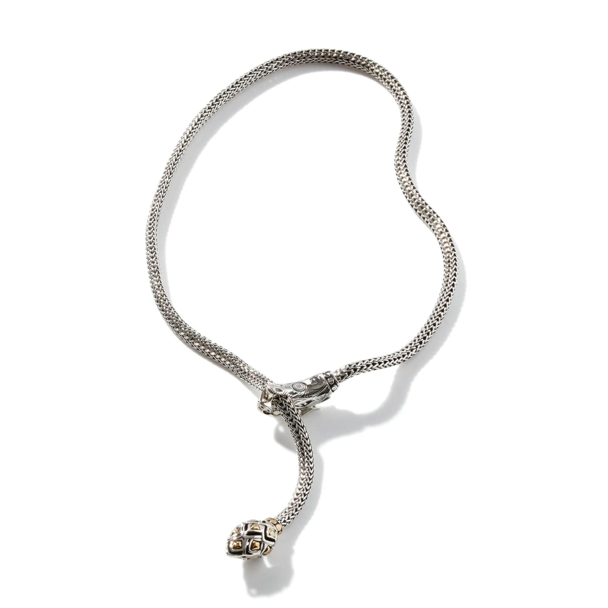 Women John Hardy Statement^Naga Lariat, Sterling Silver, Gold, 5Mm