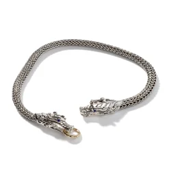 Women John Hardy Statement^Naga Necklace, Sterling Silver, Gold, 10.5Mm