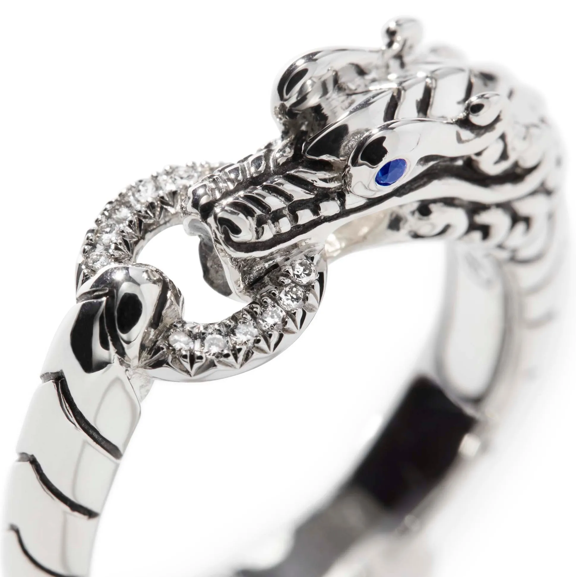 Women John Hardy Bands^Naga Ring, Sterling Silver, Diamonds