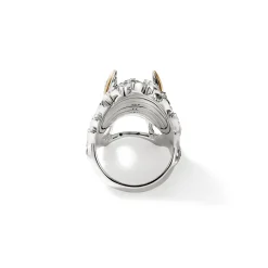 Women John Hardy Statement^Naga Saddle Ring, Gold, Silver, Diamonds