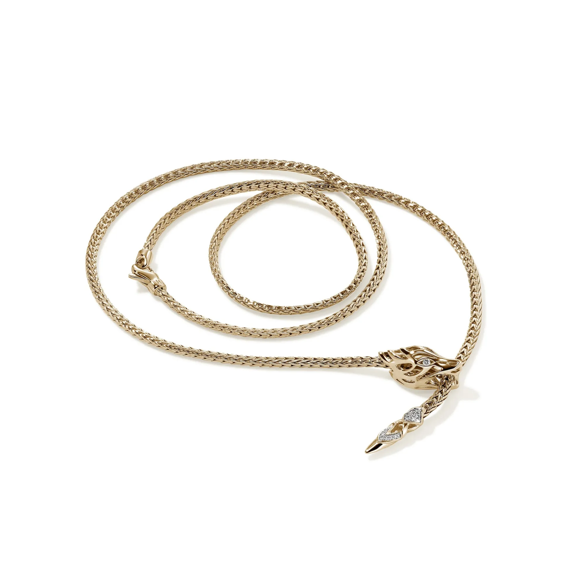 Women John Hardy Chains^Naga Wrap, Gold, Diamonds, 2.5Mm