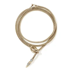 Women John Hardy Chains^Naga Wrap, Gold, Diamonds, 2.5Mm