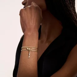 Women John Hardy Chains^Naga Wrap, Gold, Diamonds, 2.5Mm