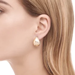 Women John Hardy Statement^Palu Buddha Earring, Gold, Sterling Silver