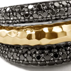 Women John Hardy Bands^Palu Dome Ring, Silver, Gold, Pave