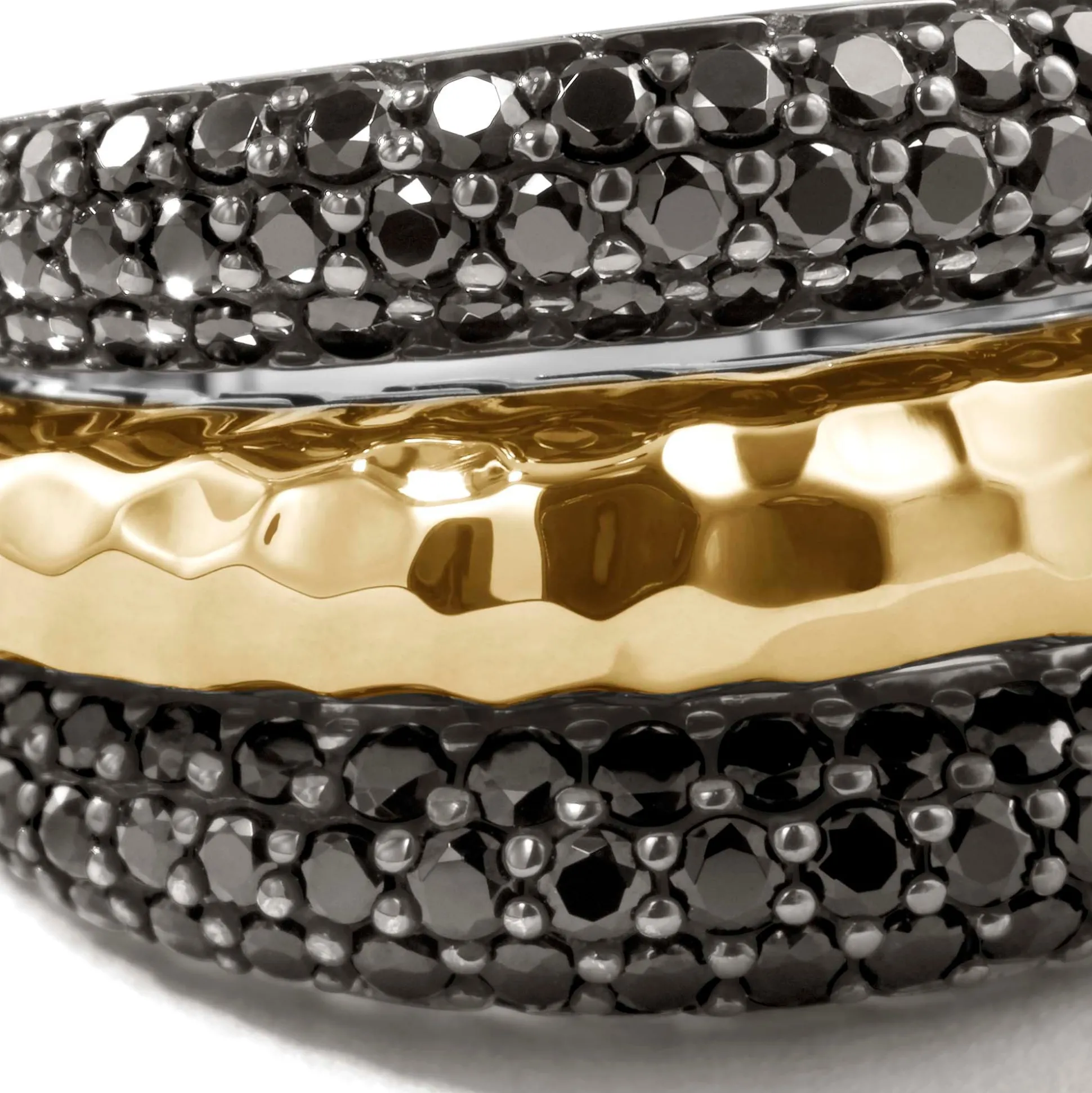 Women John Hardy Bands^Palu Dome Ring, Silver, Gold, Pave