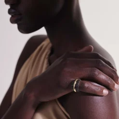 Women John Hardy Bands^Palu Dome Ring, Silver, Gold, Pave