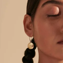 Women John Hardy Statement^Palu Dot Drop Earring, Gold, Sterling Silver