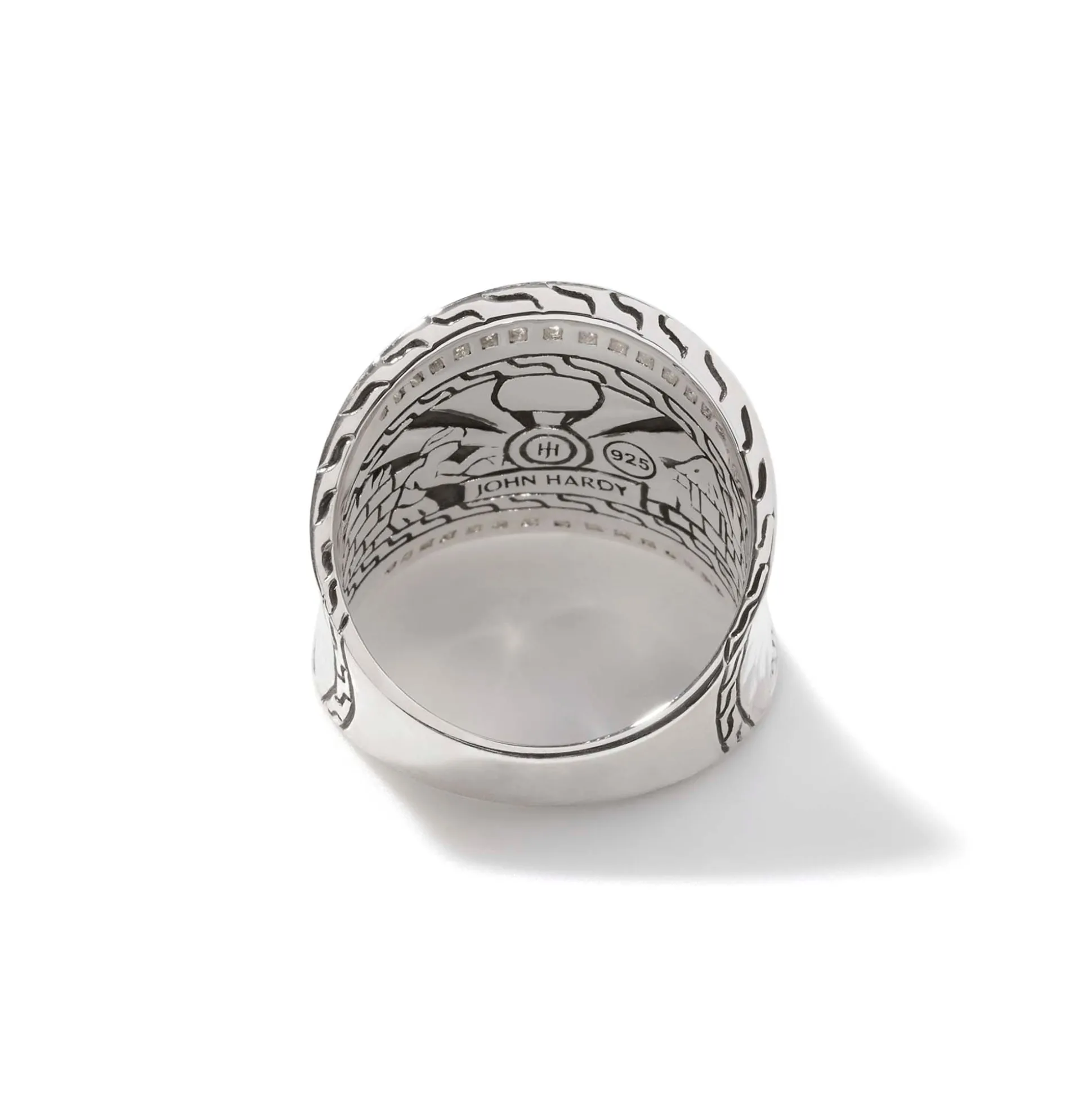 Women John Hardy Statement^Palu Saddle Ring, Gold, Diamonds