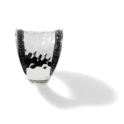 Women John Hardy Statement^Palu Saddle Ring, Sterling Silver, Pave