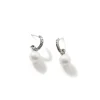 Women John Hardy Statement^Pear Drop J Hoop Earring, Sterling Silver