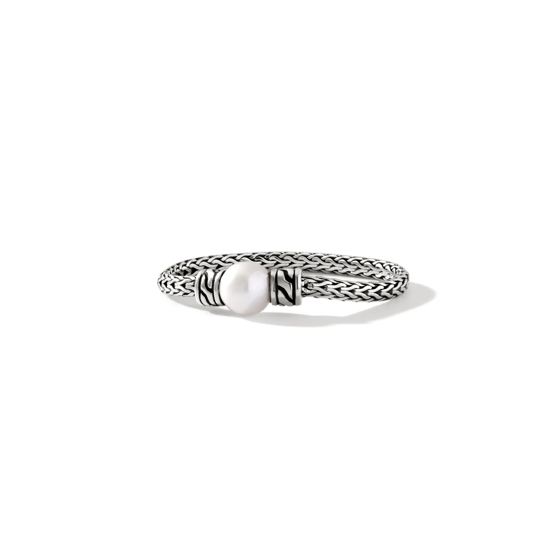 Women John Hardy Soft^Pearl Chain Band Ring, Sterling Silver