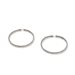 Women John Hardy Statement^Pearl Drop Hoop Earring, Sterling Silver