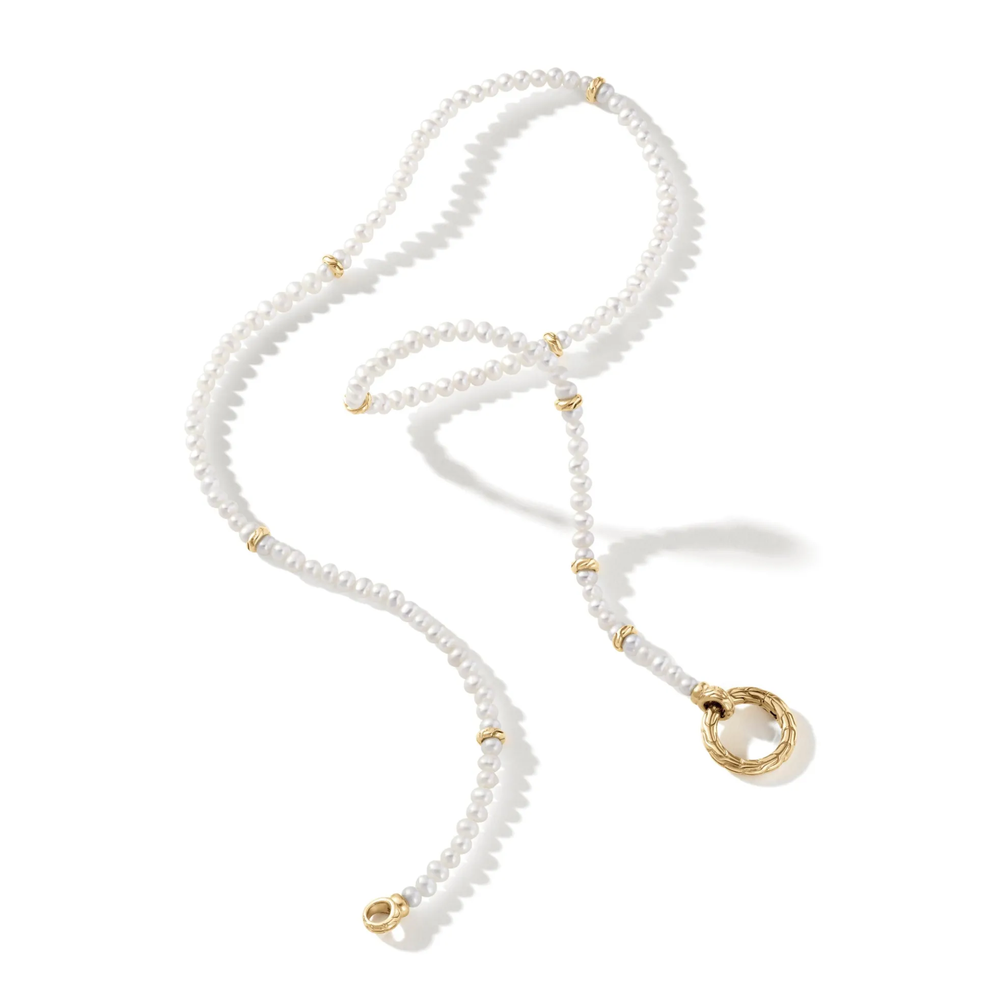 Women John Hardy Layering^Pearl Keyring Necklace, Gold