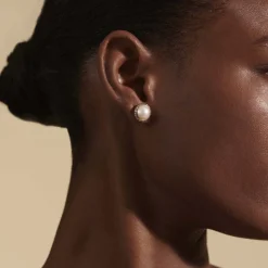 Men John Hardy Studs^Pearl Stud Earring, Gold