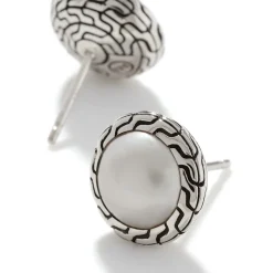 Men John Hardy Studs^Pearl Stud Earring, Sterling Silver