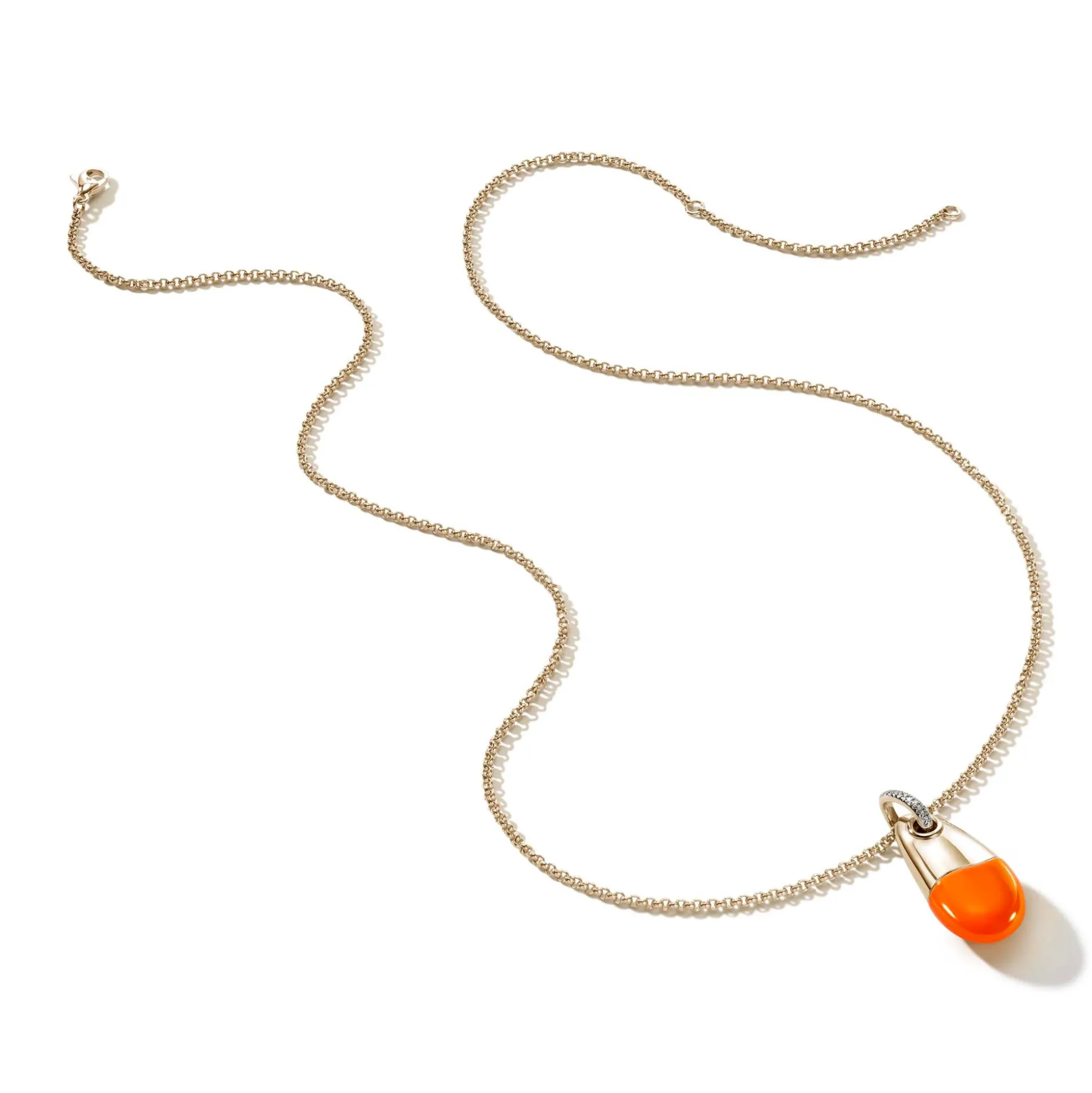 Men John Hardy Tags & Pendants^Pebble Necklace, Gold, Silver, Diamonds
