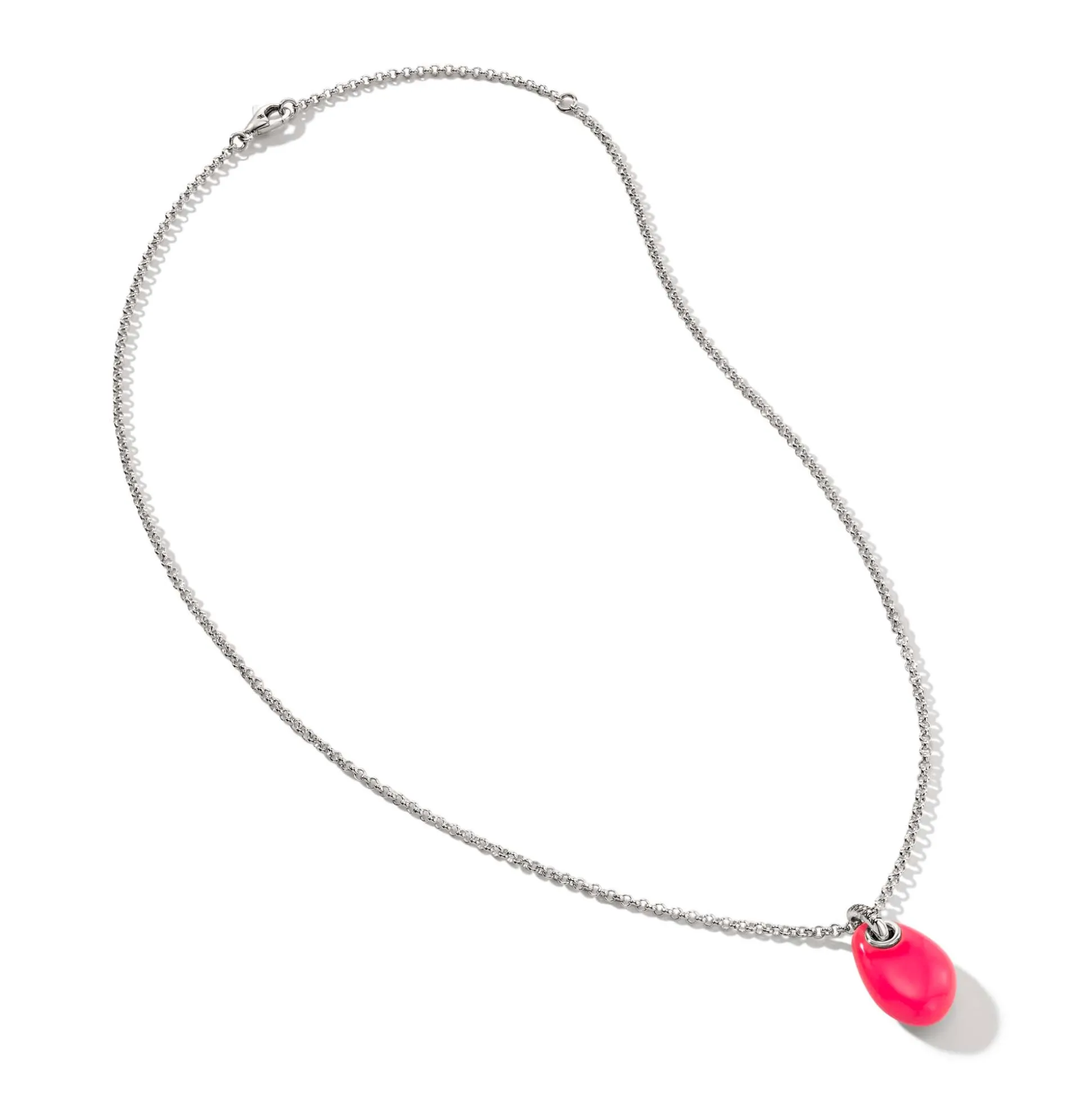 Women John Hardy Pendants^Pebble Necklace, Sterling Silver, Diamonds