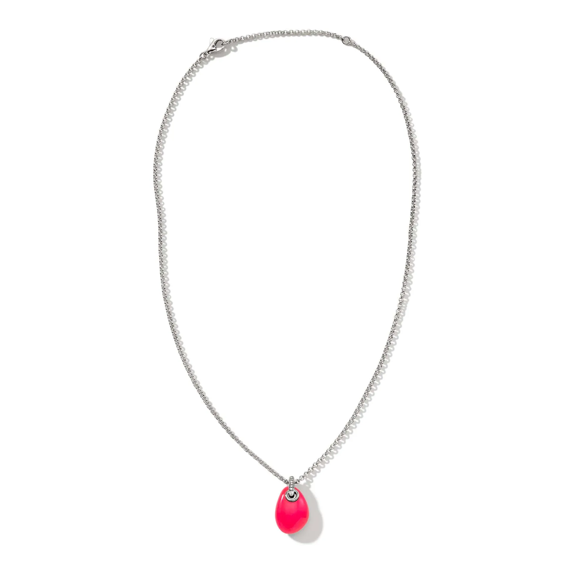 Women John Hardy Pendants^Pebble Necklace, Sterling Silver, Diamonds