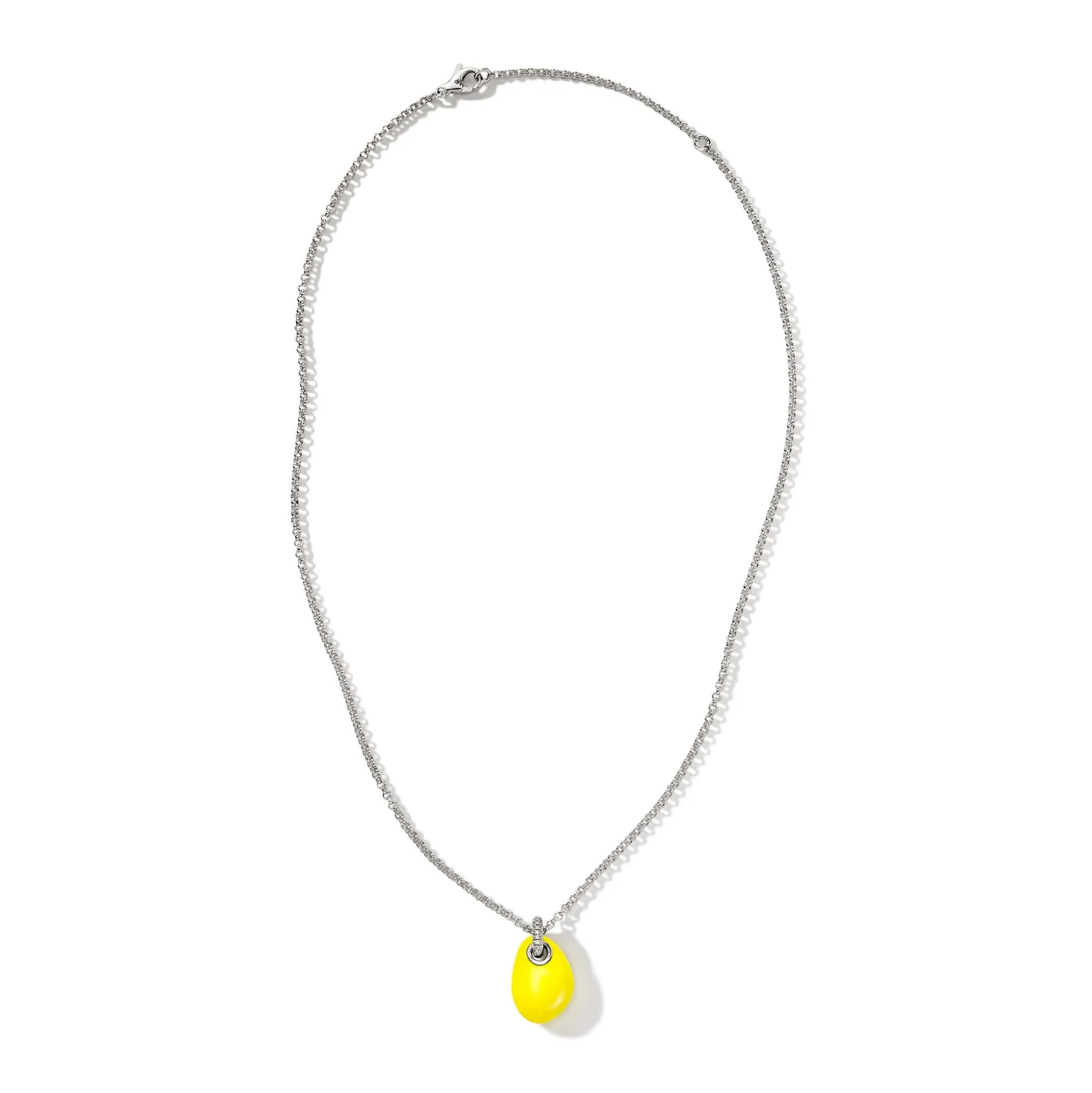 Women John Hardy Pendants^Pebble Necklace, Sterling Silver, Diamonds
