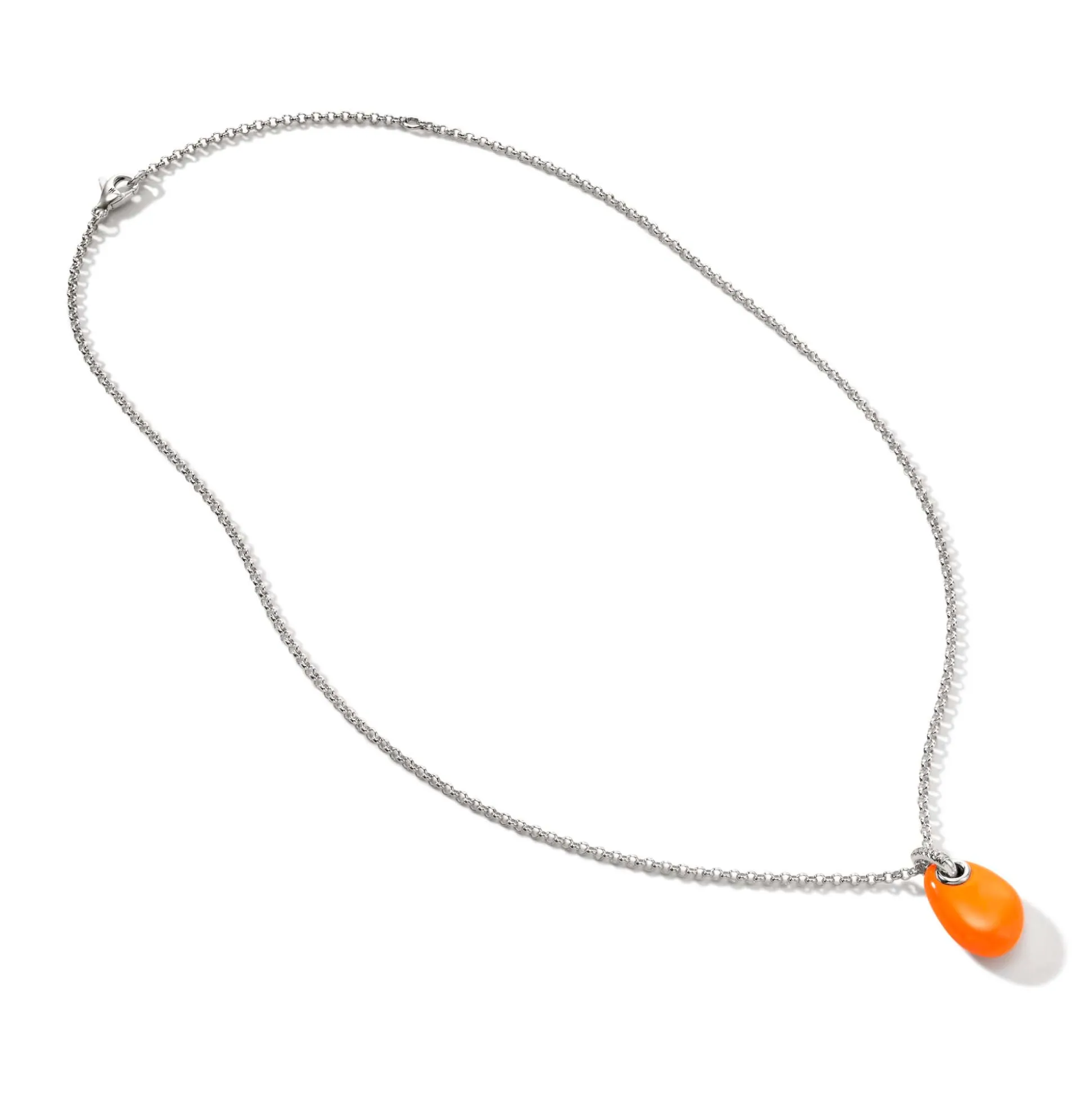 Women John Hardy Pendants^Pebble Necklace, Sterling Silver, Diamonds