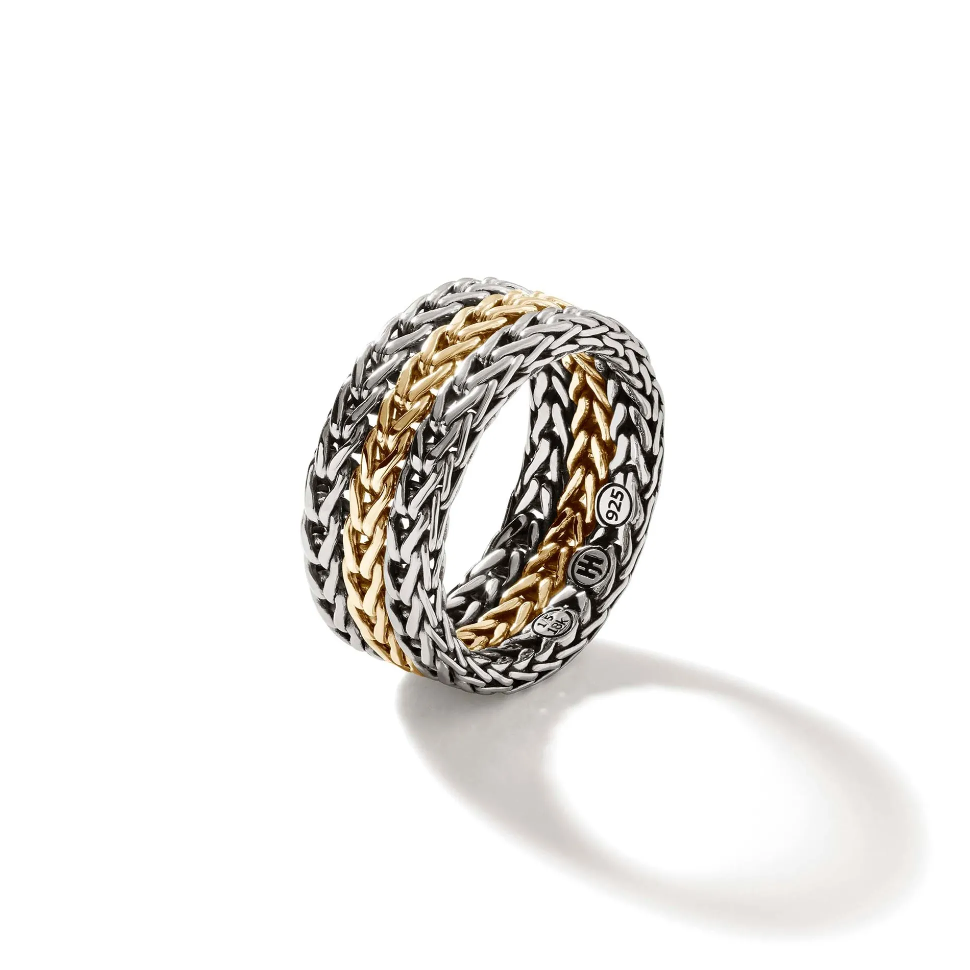 Women John Hardy Soft^Rata Chain Band Ring, Gold, Wide