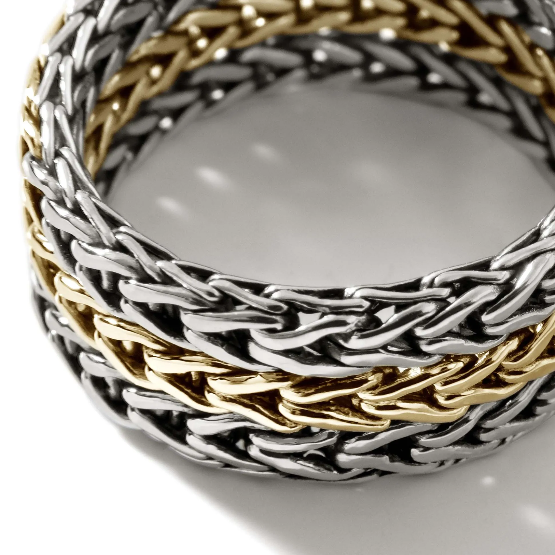 Women John Hardy Soft^Rata Chain Band Ring, Sterling Silver, Wide