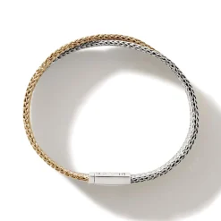 Men John Hardy Chains^Rata Chain Crossover Bracelet, Gold, Silver