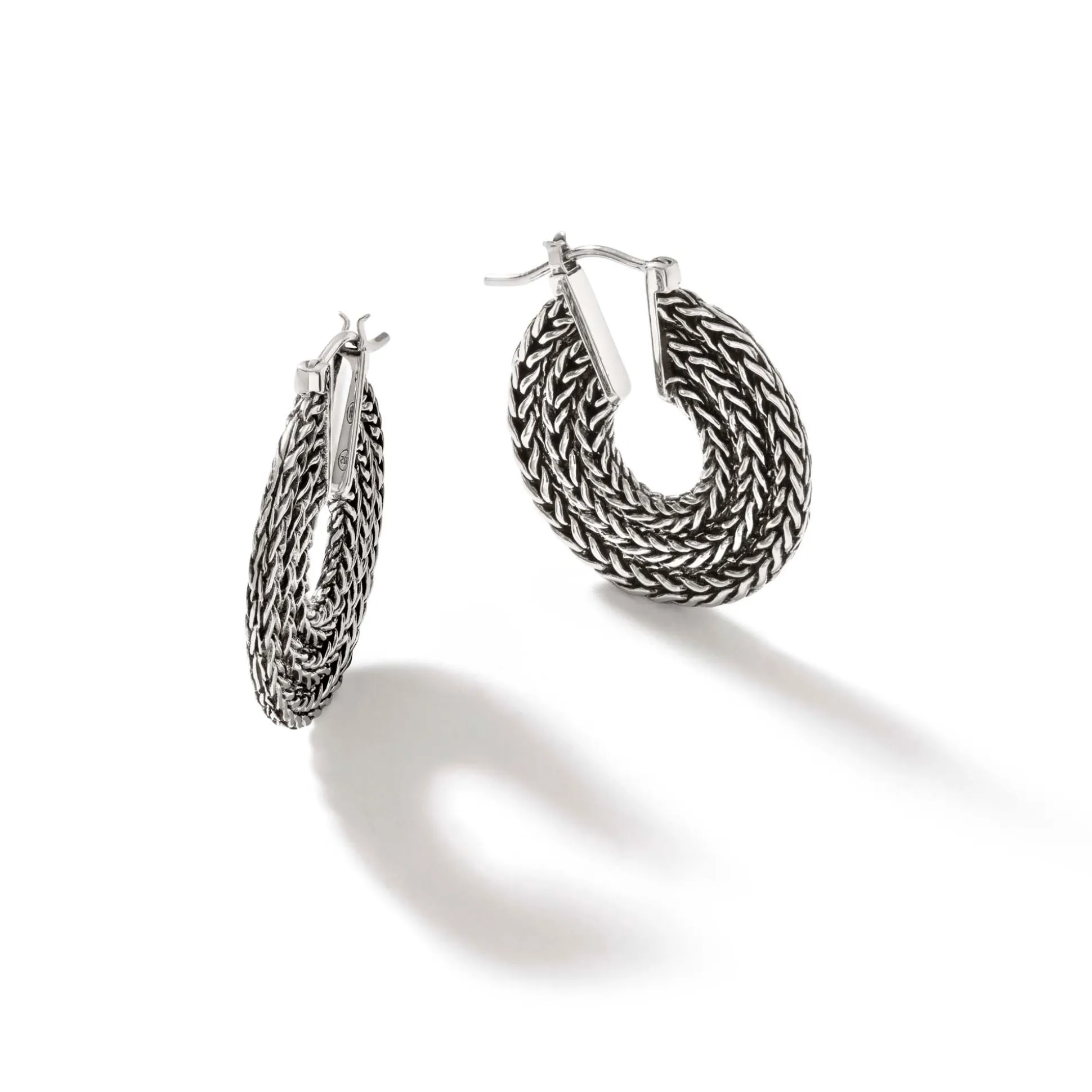 Women John Hardy Statement^Rata Chain Hoop Earring, Sterling Silver