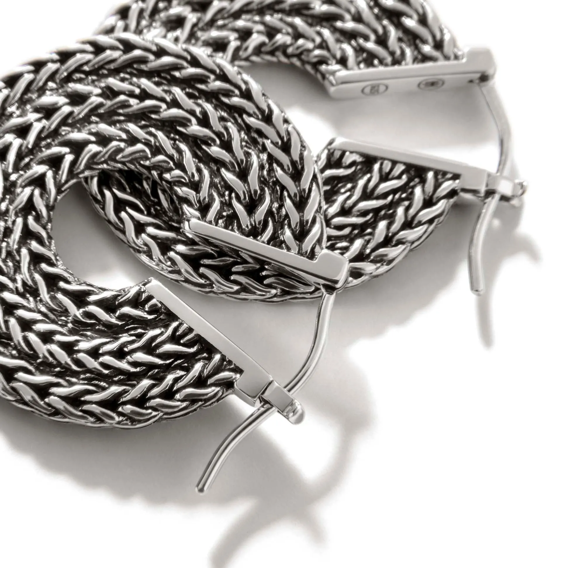 Women John Hardy Statement^Rata Chain Hoop Earring, Sterling Silver