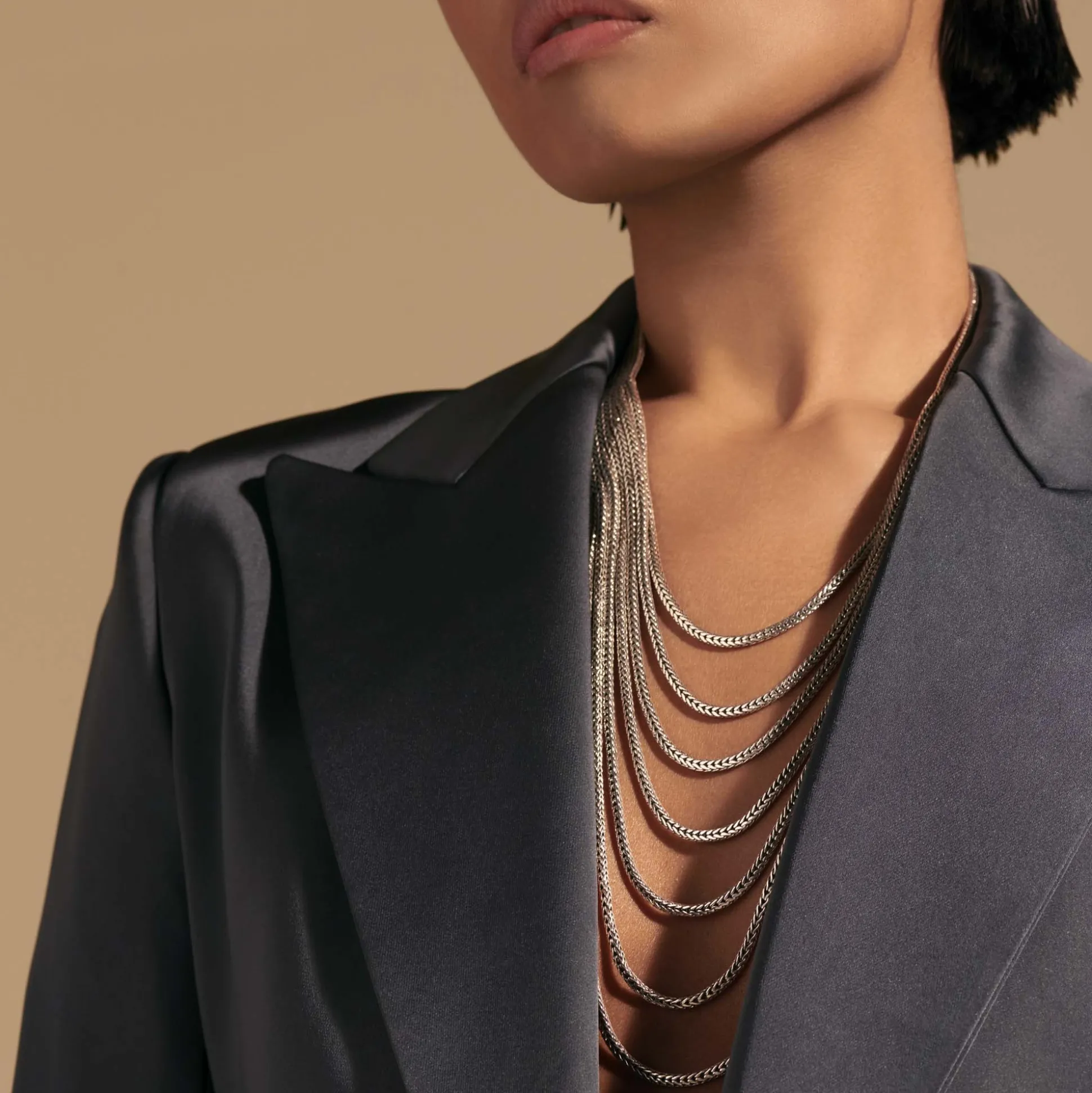 Women John Hardy Statement^Rata Chain Multi Row Necklace, Silver