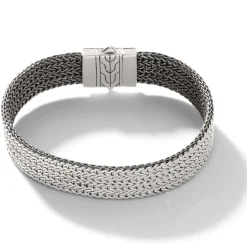 Men John Hardy Chains^Rata Chain Reversible Bracelet, Dark Silver