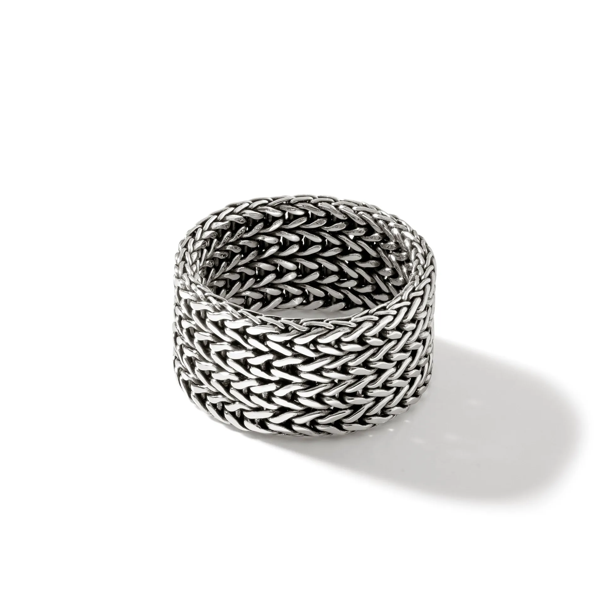 Women John Hardy Soft^Rata Chain Ring, Silver, Gold, Wide