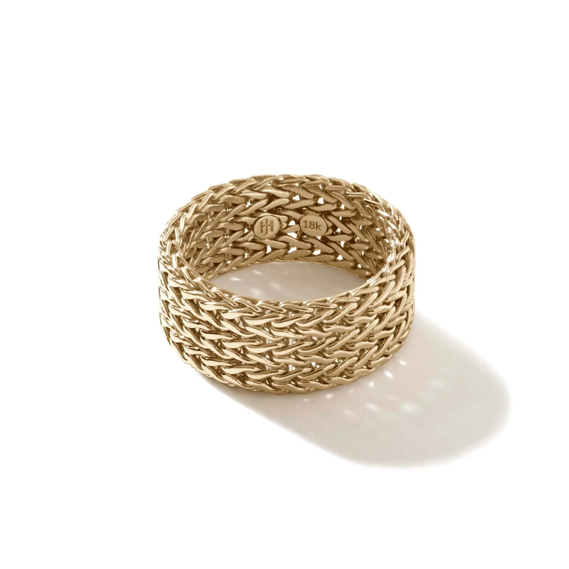 Women John Hardy Soft^Rata Chain Ring, Silver, Gold, Wide